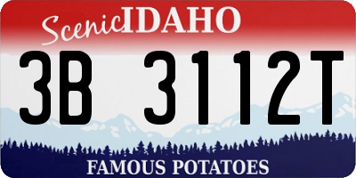 ID license plate 3B3112T