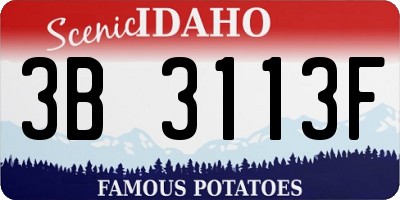 ID license plate 3B3113F