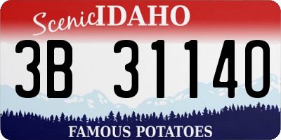 ID license plate 3B3114O
