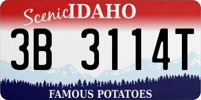 ID license plate 3B3114T