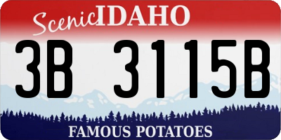 ID license plate 3B3115B