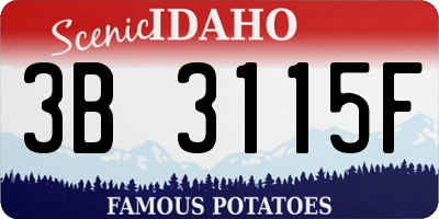 ID license plate 3B3115F