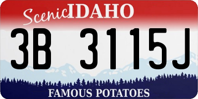 ID license plate 3B3115J