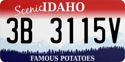 ID license plate 3B3115V