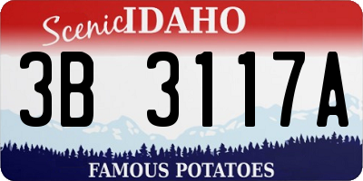 ID license plate 3B3117A