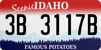 ID license plate 3B3117B
