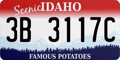 ID license plate 3B3117C