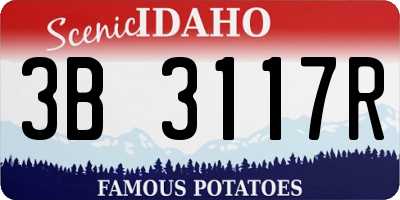 ID license plate 3B3117R