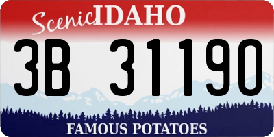 ID license plate 3B3119O