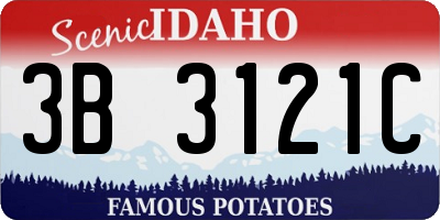ID license plate 3B3121C