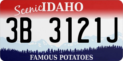 ID license plate 3B3121J