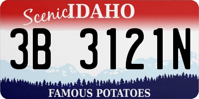 ID license plate 3B3121N