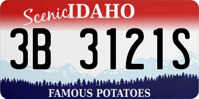 ID license plate 3B3121S