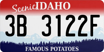 ID license plate 3B3122F