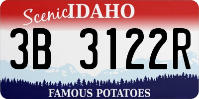 ID license plate 3B3122R
