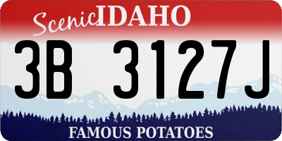 ID license plate 3B3127J