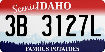 ID license plate 3B3127L