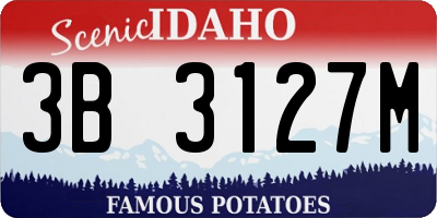 ID license plate 3B3127M