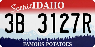 ID license plate 3B3127R