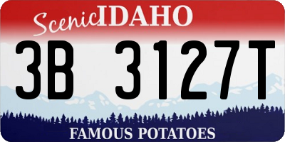 ID license plate 3B3127T