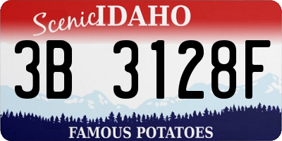 ID license plate 3B3128F