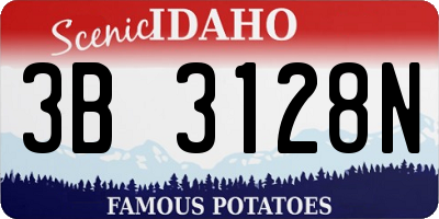 ID license plate 3B3128N