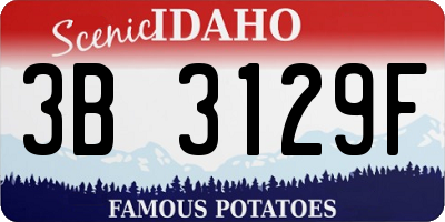 ID license plate 3B3129F