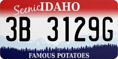 ID license plate 3B3129G