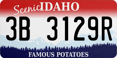 ID license plate 3B3129R