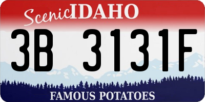 ID license plate 3B3131F