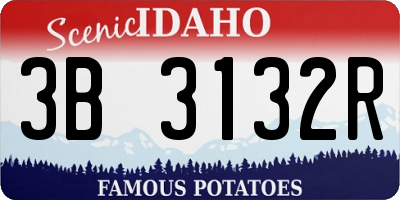 ID license plate 3B3132R