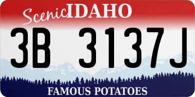 ID license plate 3B3137J