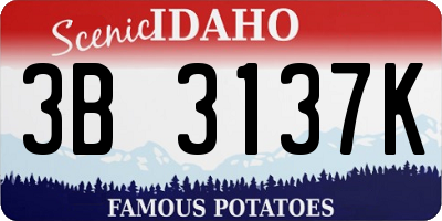 ID license plate 3B3137K