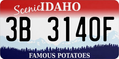 ID license plate 3B3140F
