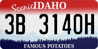 ID license plate 3B3140H