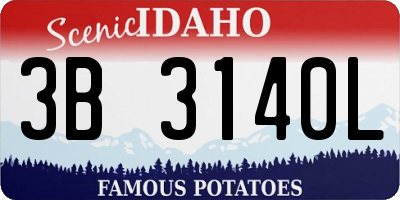 ID license plate 3B3140L