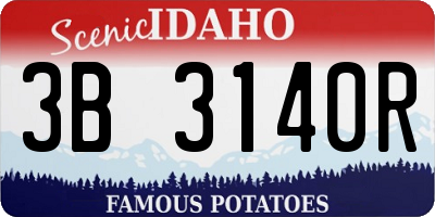 ID license plate 3B3140R