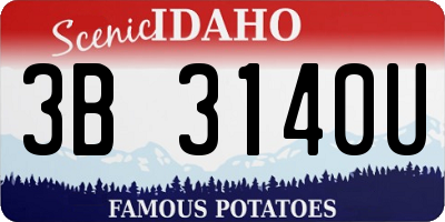 ID license plate 3B3140U