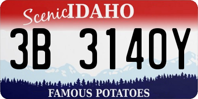ID license plate 3B3140Y