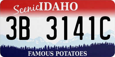 ID license plate 3B3141C