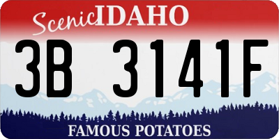 ID license plate 3B3141F
