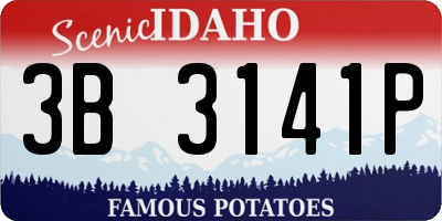 ID license plate 3B3141P