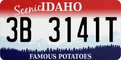 ID license plate 3B3141T