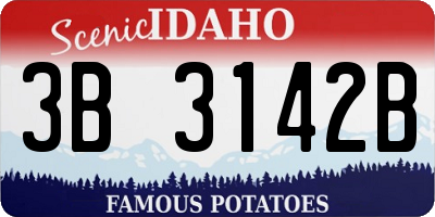 ID license plate 3B3142B