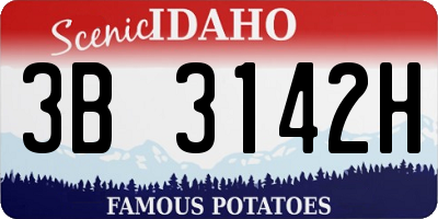 ID license plate 3B3142H