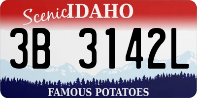 ID license plate 3B3142L