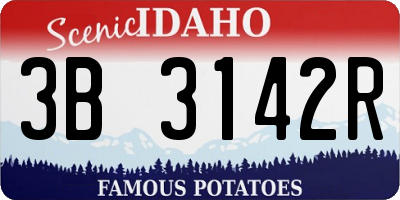 ID license plate 3B3142R