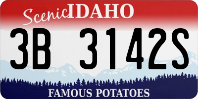 ID license plate 3B3142S