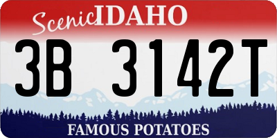 ID license plate 3B3142T