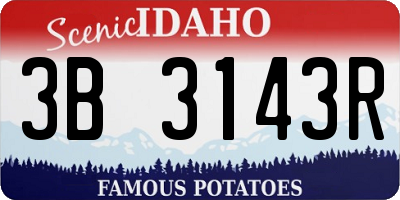 ID license plate 3B3143R
